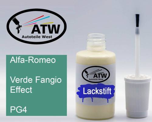 Alfa-Romeo, Verde Fangio Effect, PG4: 20ml Lackstift, von ATW Autoteile West.